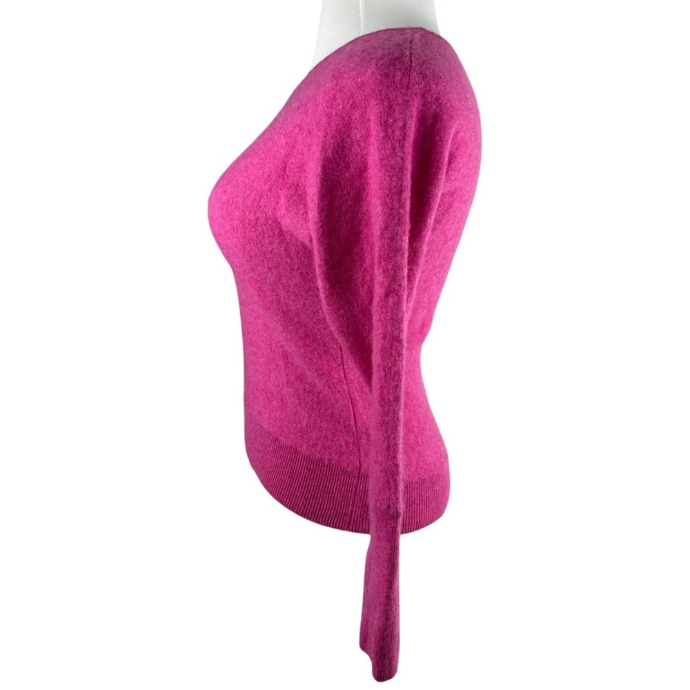 Tahari 100% 2-Ply Cashmere Women's Small Pink Long Sleeve Pullover Crew Sweater - Picture 9 of 14
